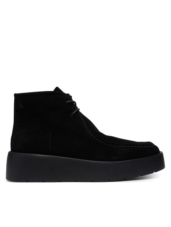 Calvin Klein Trzewiki Flatf Lace Up Apr Cut Boot HW0HW03273 Czarny