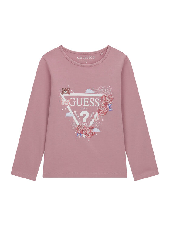 Guess Bluzka K6YI24 K3732 Różowy Regular Fit