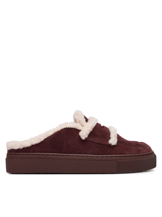 Inuikii Klapki Mule Wool 1004.017.0011 Brązowy ciemny
