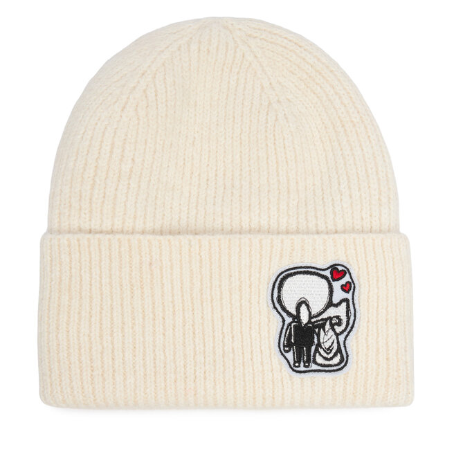 Czapka KARL LAGERFELD B4W33041 Kremowy