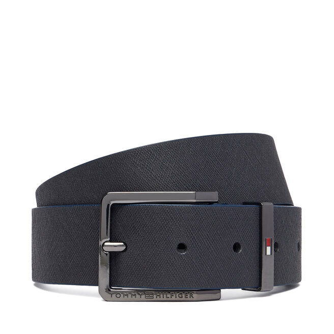 Pasek Tommy Hilfiger Oliver Saffiano 3.5 AM0AM14573 Granatowy