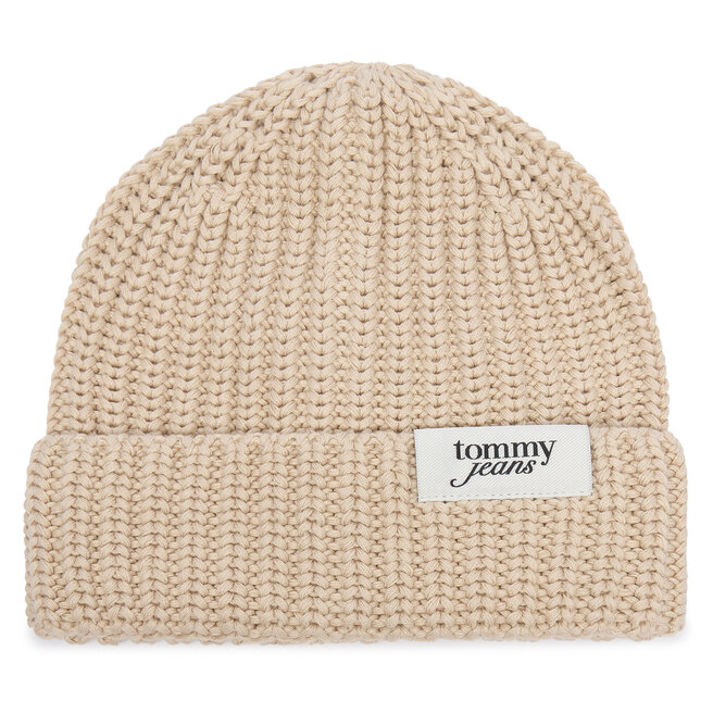 Czapka Tommy Hilfiger Script AW0AW18972 Kremowy