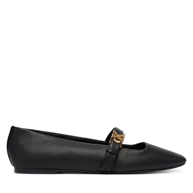 Baleriny Calvin Klein Squared Ballerina Mj Lth Mg Hdw HW0HW03430 Czarny