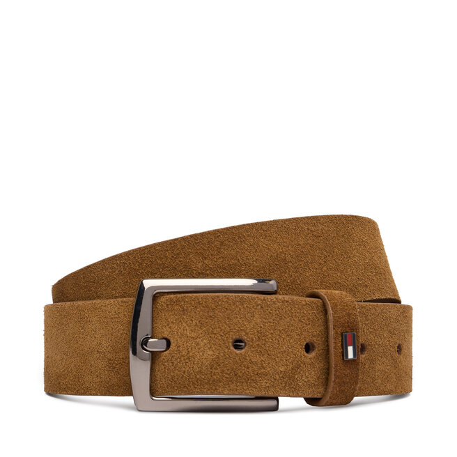 Pasek Tommy Hilfiger Denton 3.5 Suede AM0AM15046 Brązowy