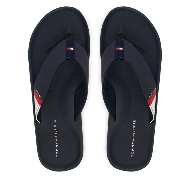 Japonki Tommy Hilfiger Padded Hilfiger Beach Sandal FM0FM06011 Granatowy