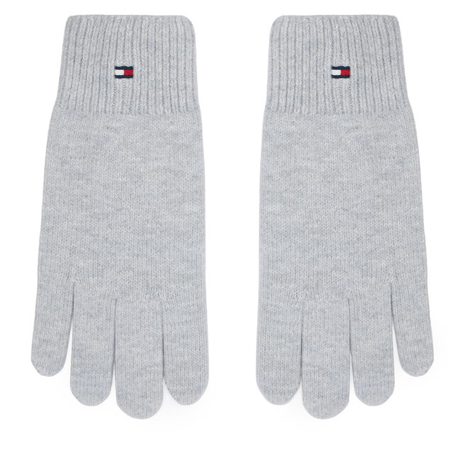 Rękawiczki Damskie Tommy Hilfiger Flag AW0AW19131 Szary jasny