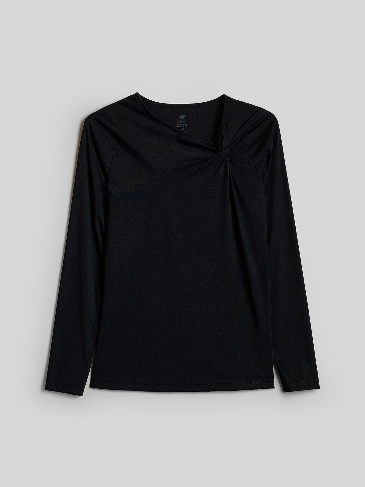 4F Longsleeve do jogi szybkoschnący damski - czarny XS