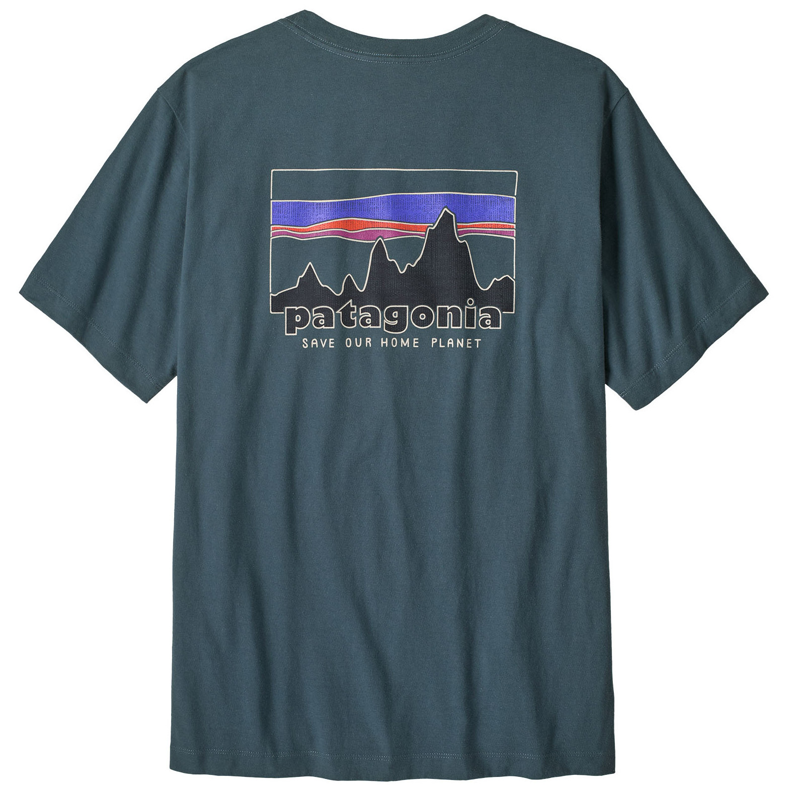 Koszulka męska Patagonia M's '73 Skyline T-Shirt Rozmiar: S / Kolor: niebieski/zielony
