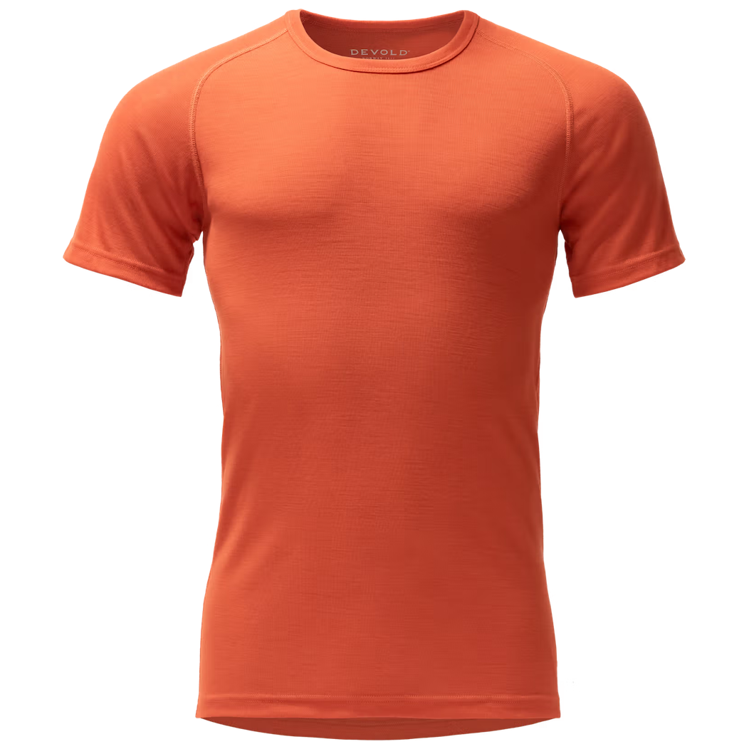 Męska koszulka Devold Adventure Merino 190 Tee Man Rozmiar: XL / Kolor: pomarańczowy