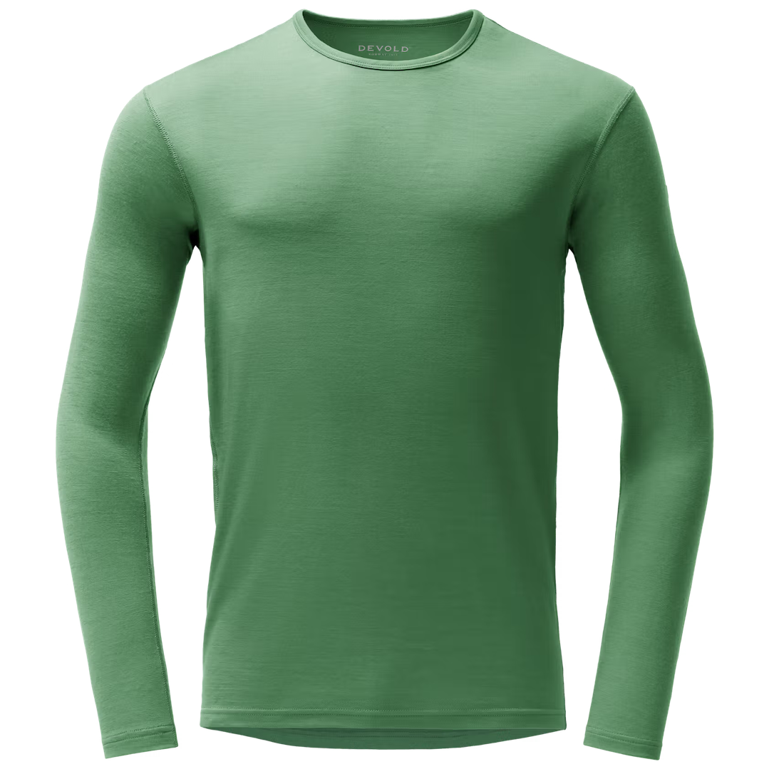 Męska koszulka Devold Breeze Plus Merino 200 Shirt Man Rozmiar: L / Kolor: zielony