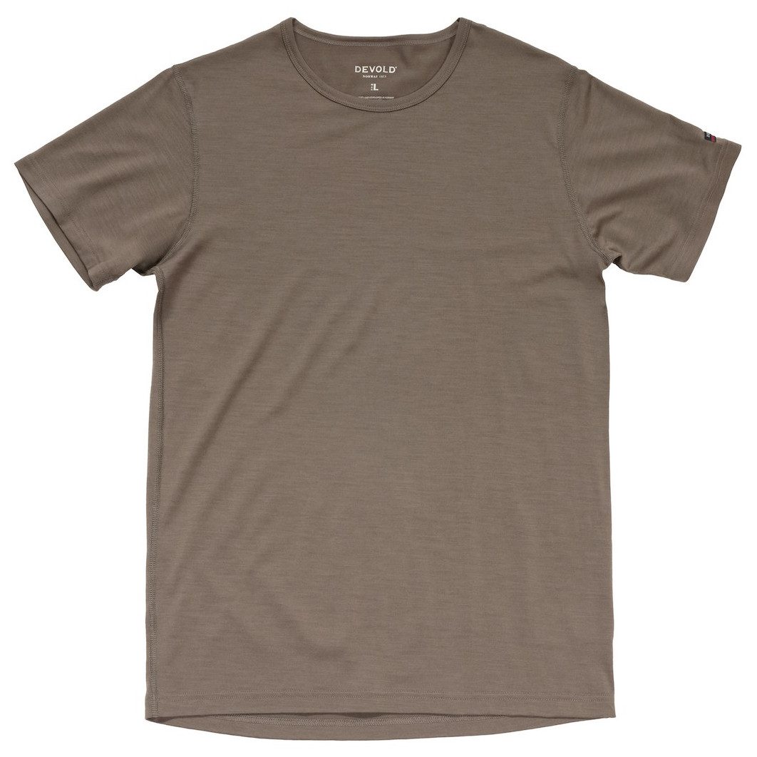 Koszulka męska Devold Breeze Man T-Shirt short sleeve Rozmiar: L / Kolor: brązowy