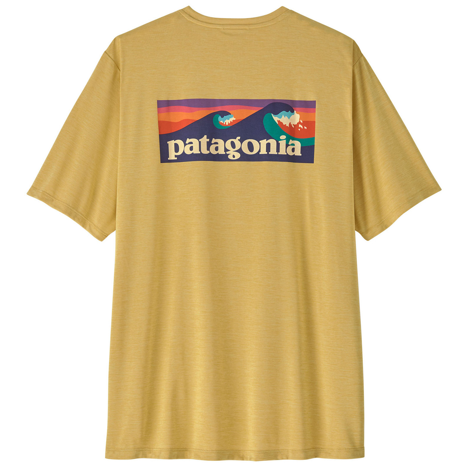 Koszulka męska Patagonia Men's Capilene Cool Daily Shirt - Boardshort Logo Rozmiar: XL / Kolor: żółty