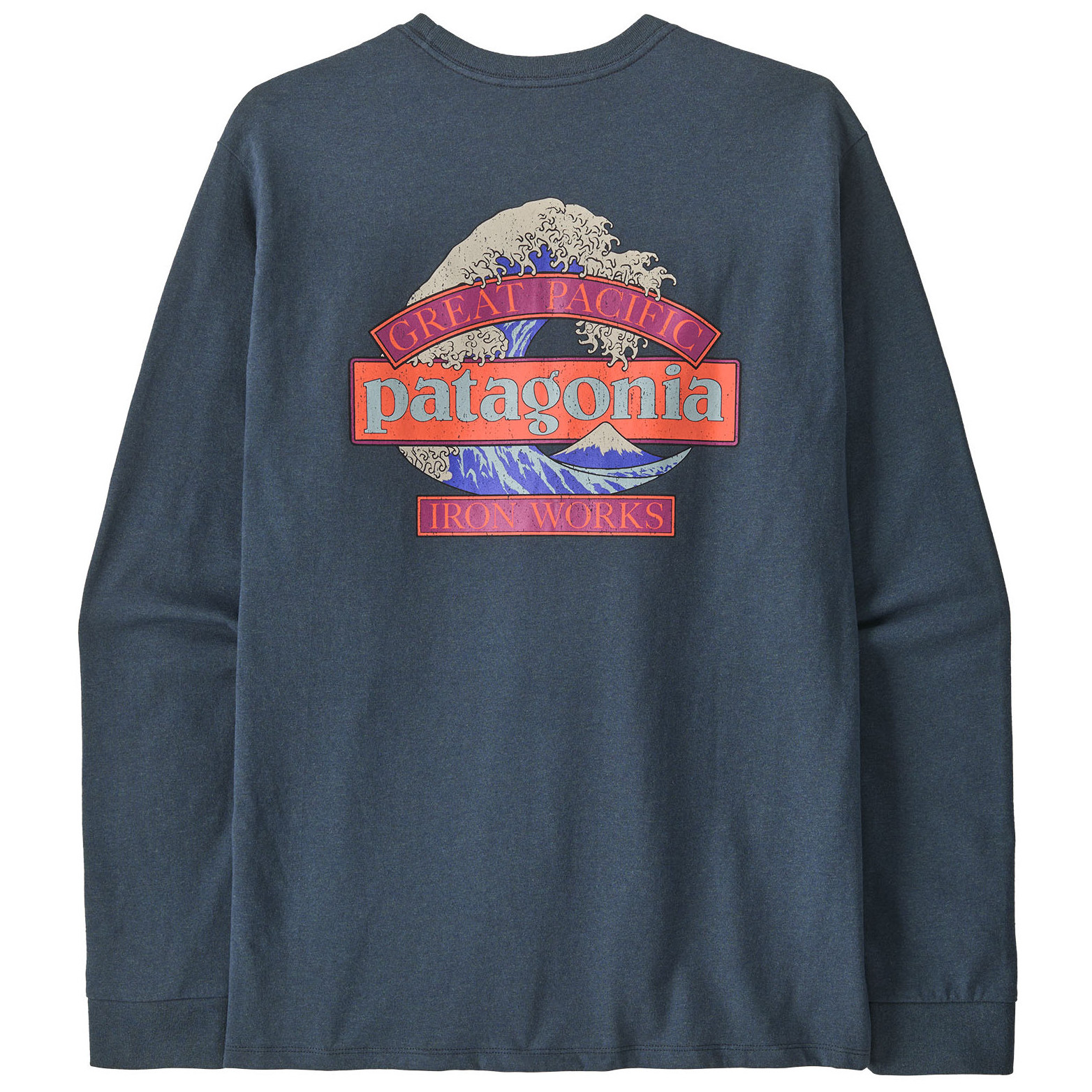 Koszulka męska Patagonia Long-Sleeved Great Waves Responsibili-Tee Rozmiar: XL / Kolor: ciemnoniebieski