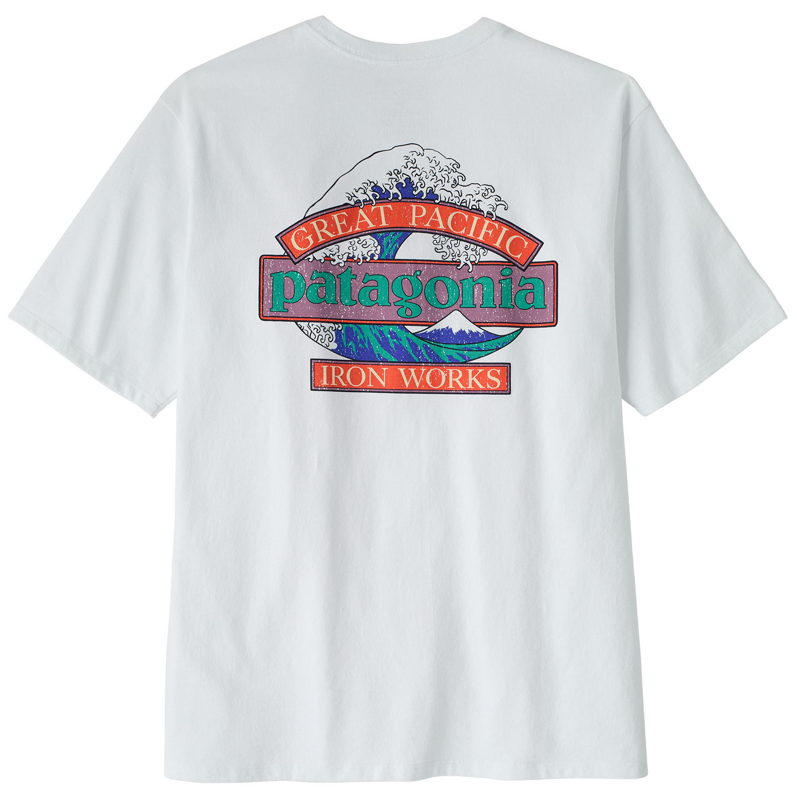 Koszulka męska Patagonia Great Waves Responsibili-Tee Rozmiar: XL / Kolor: biały/czerwony