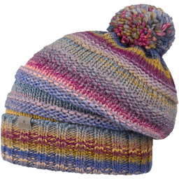 Czapka z Pomponem Fauske by Lierys, niebiesko-czerwony, One Size