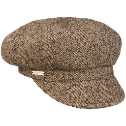 Czapka Kaszkiet Tweedy by Seeberger, brązowo-beżowy, One Size