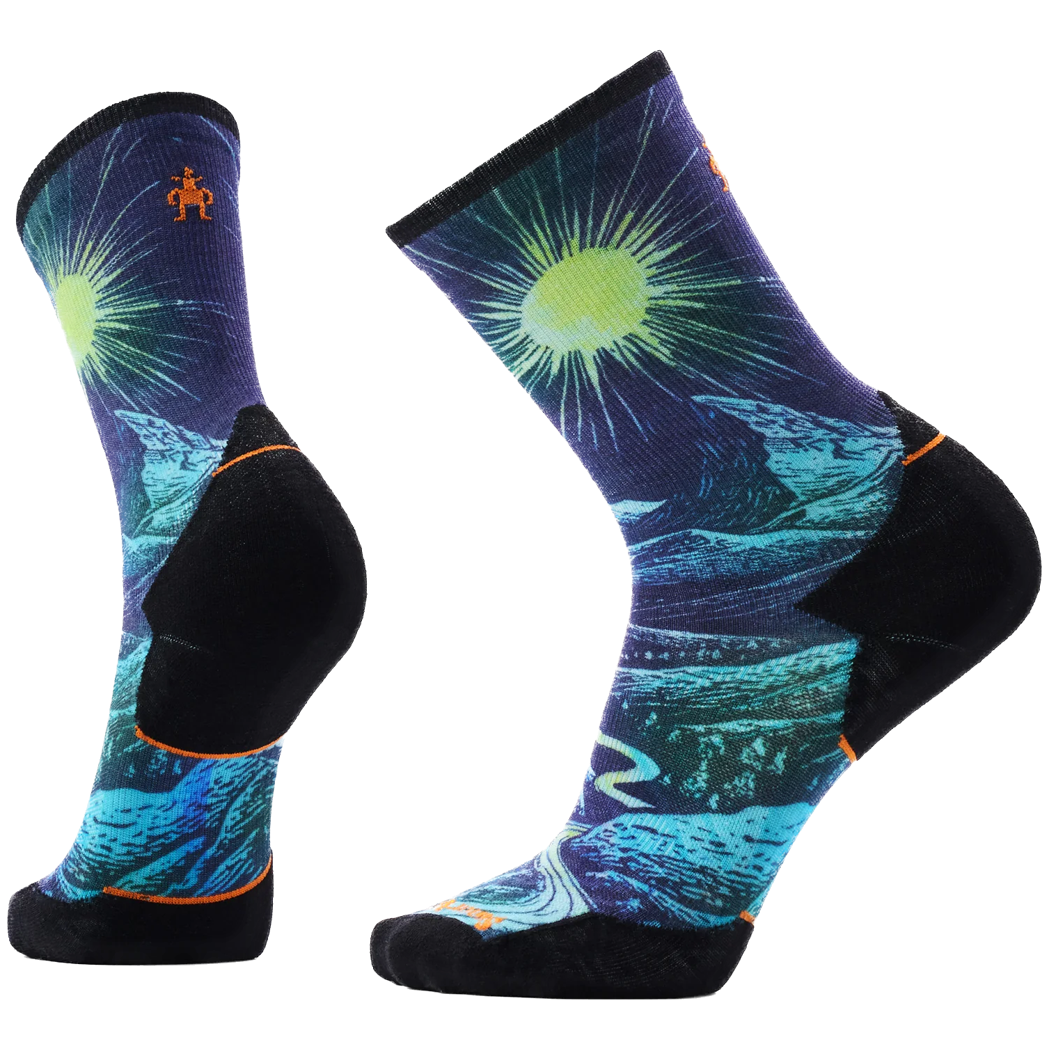 Skarpety Smartwool Trail Run Targeted Cushion Treeline Prin Rozmiar skarpet: 38-41 / Kolor: niebieski
