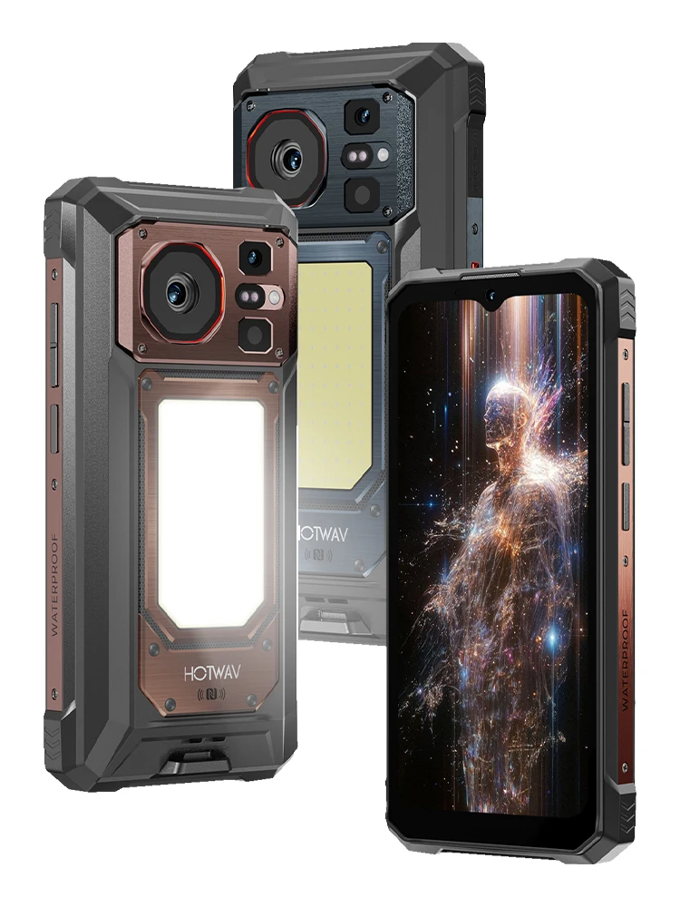 HOTWAV 2026 Nowy W11 Pro 20800mAh Duża Bateria Ośmiordzeniowy Wytrzymały Telefon Komórkowy 6.6'' FHD+ 120Hz Wyświetlacz Szybkie Ładowanie 33W Smartphone 6GB RAM 256GB ROM Super Latarka Kempingowa W11 Pro Gold