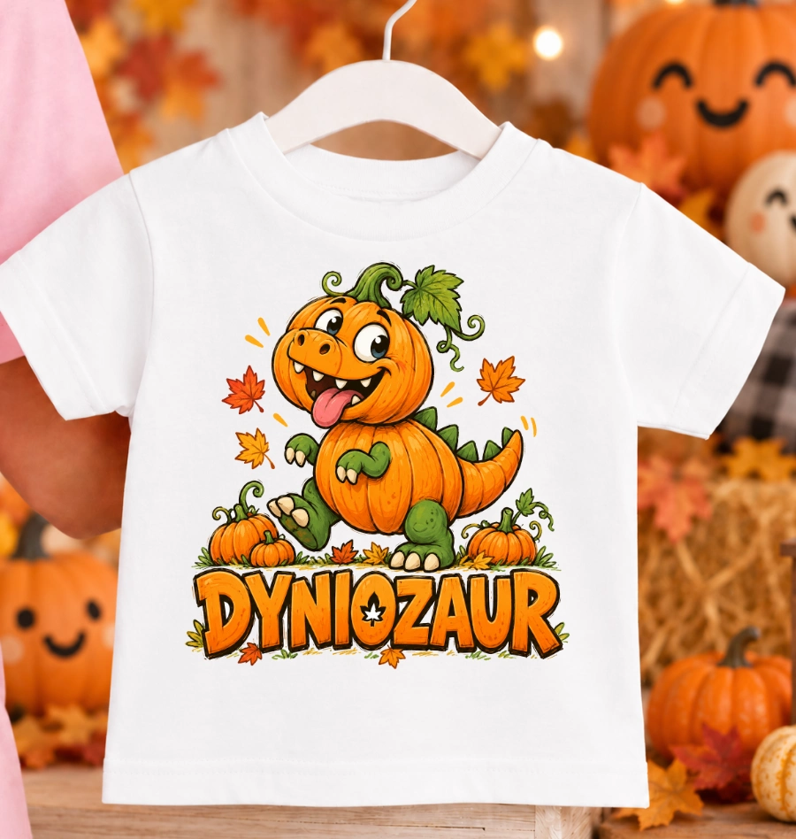Koszulka na Dzień Dyni z Dinozaurem - DYNIOZAUR