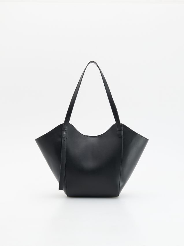 Reserved - Torebka shopper - czarny