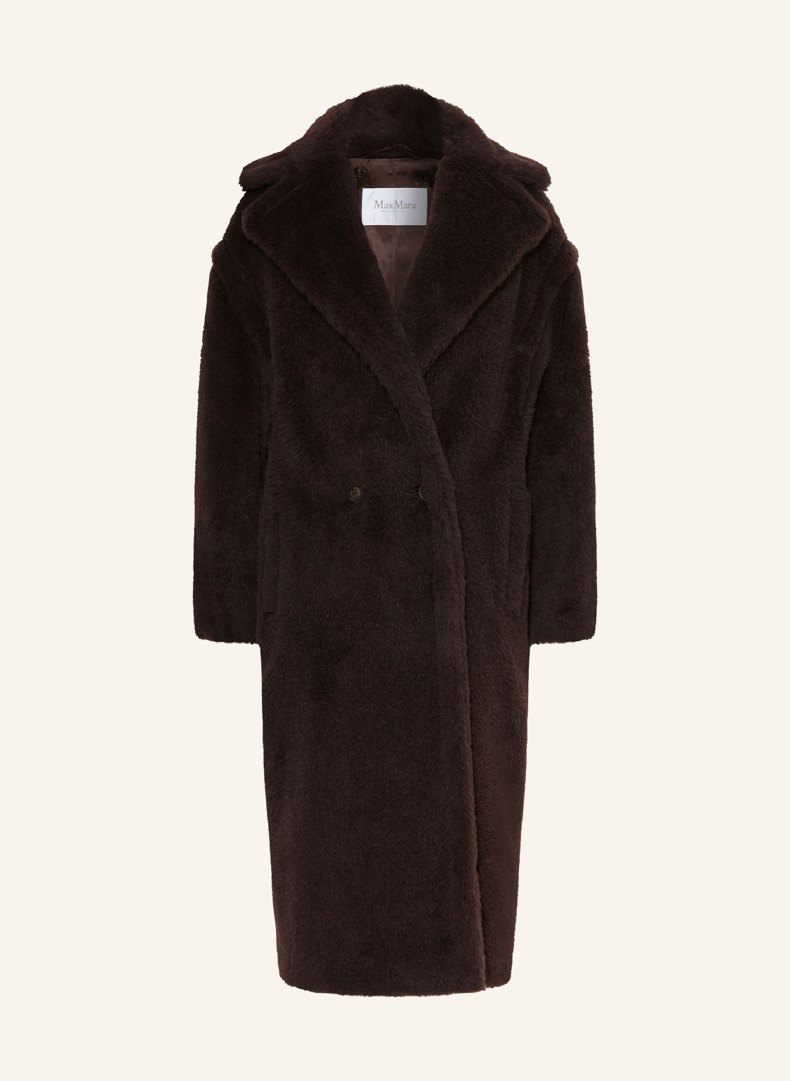Max Mara Płaszcz Z Futra Teddy Tedgirl Z Alpaki braun