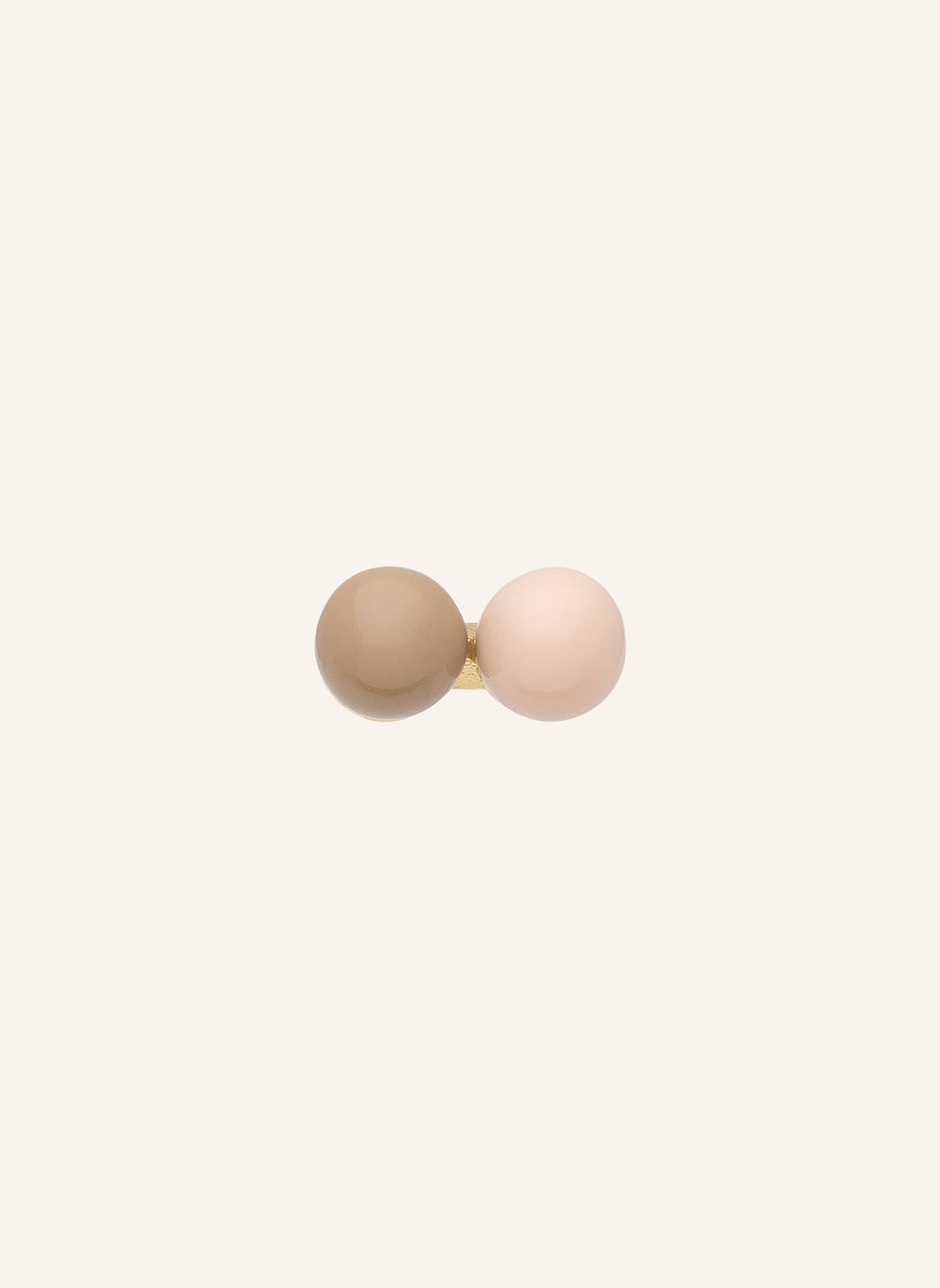 Lulu Copenhagen Kolczyk Na Sztyft Double Color Ball gold