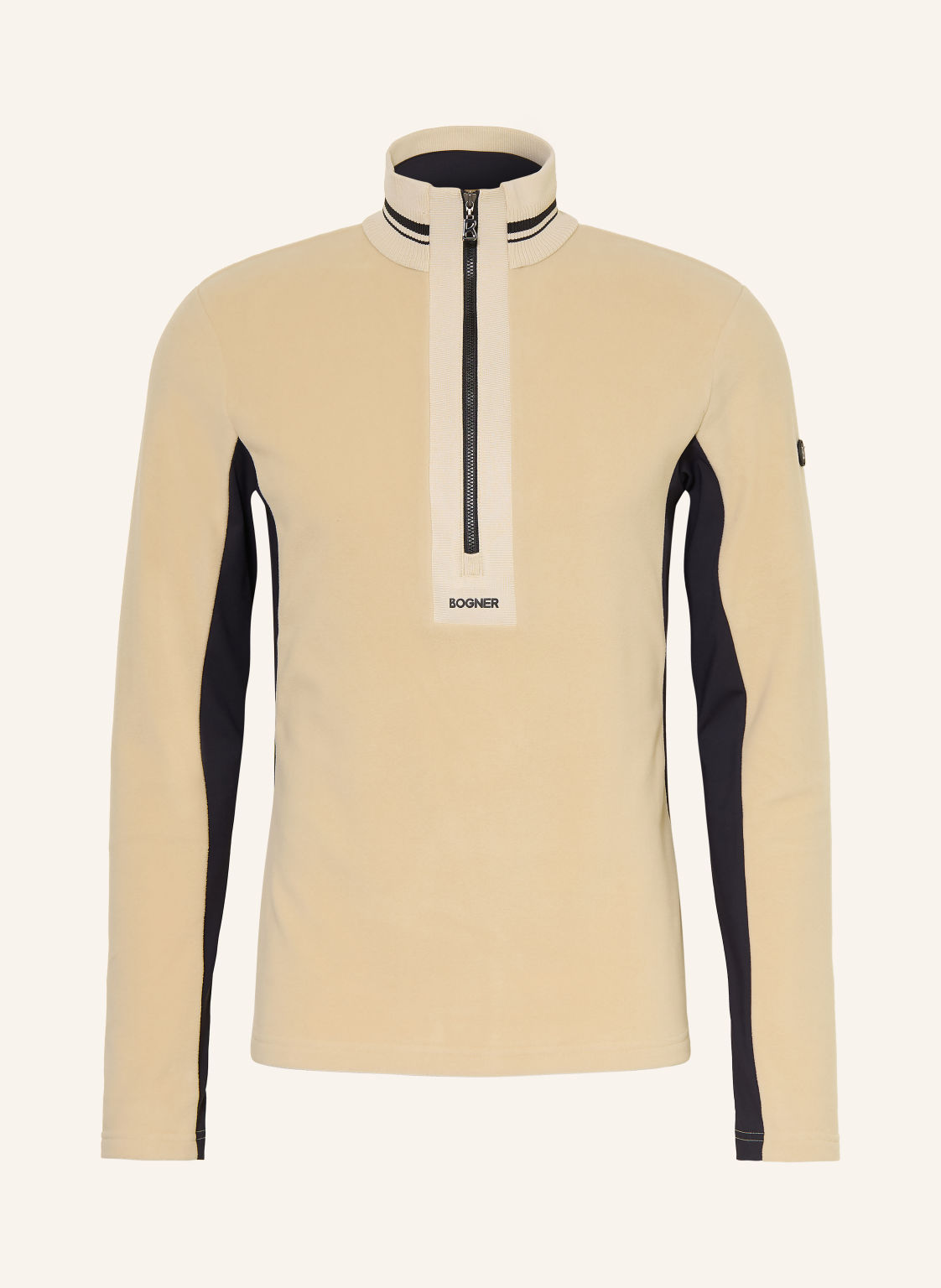 Bogner Sweter Typu Troyer Z Polaru Harvey beige