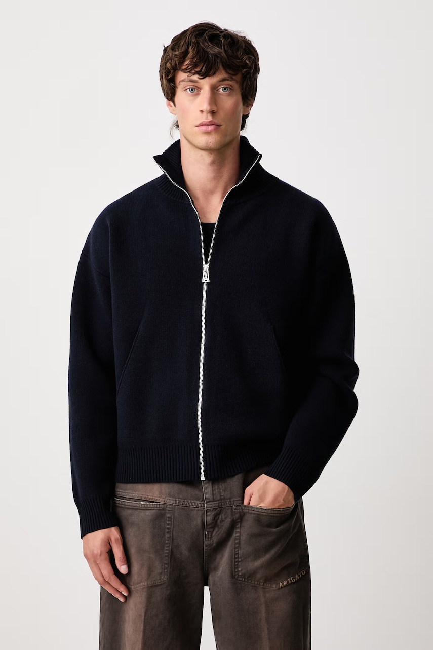 Axel Arigato sweter rozpinany męski z wełną