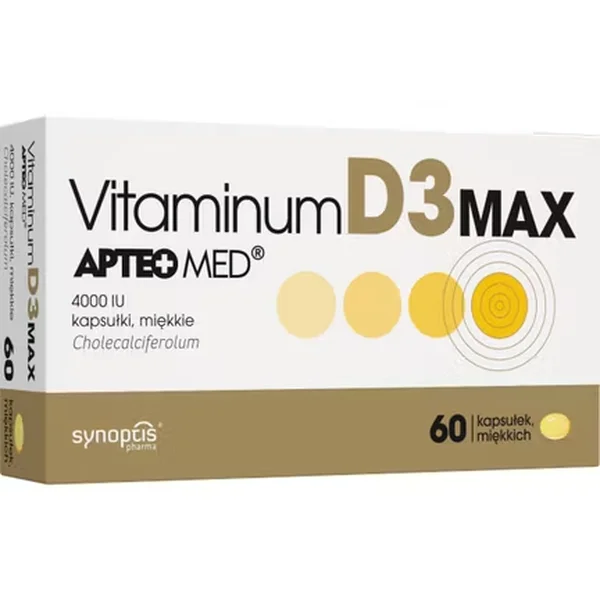 Vitaminum D3 MAX APTEO MED 4000 IU, 60 kapsułek