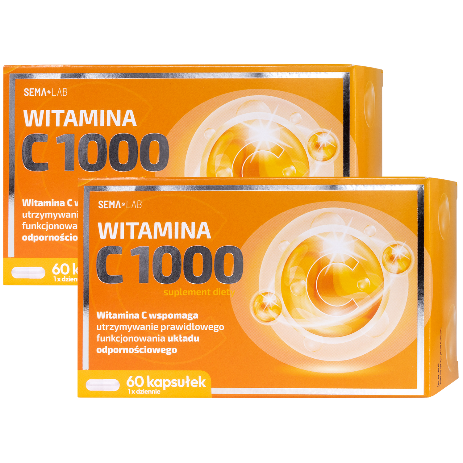 Zestaw SEMA Lab Witamina C 1000, 2 x 60 kapsułek