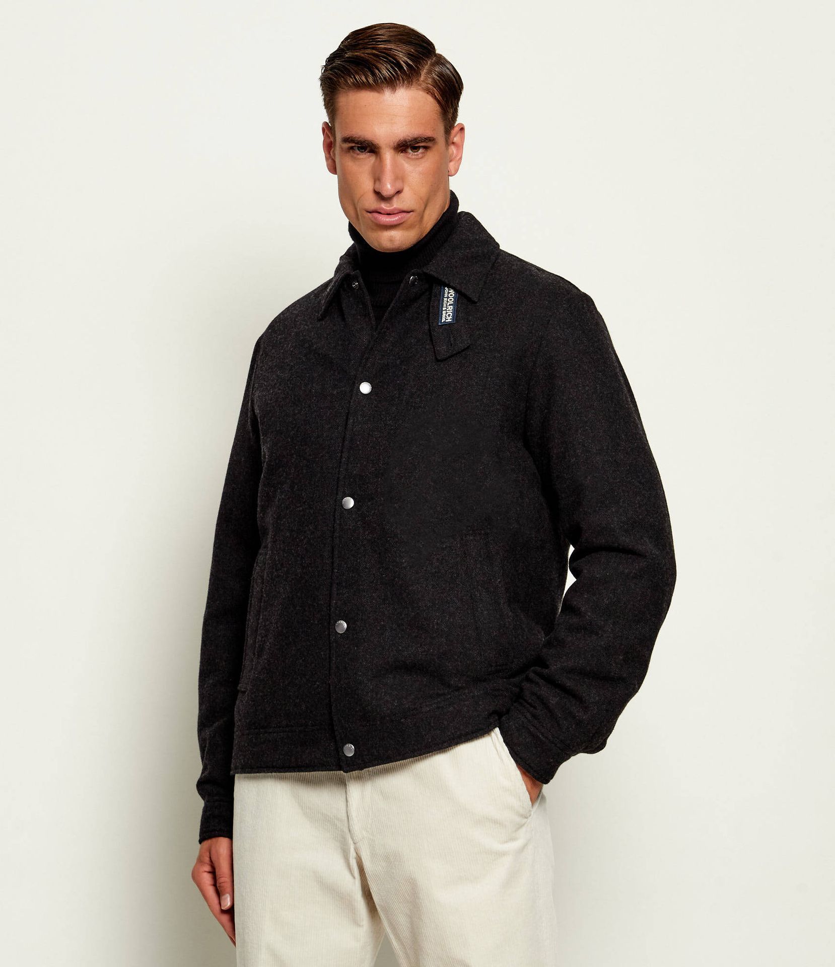 Woolrich Puchowy płaszcz Keating wełna