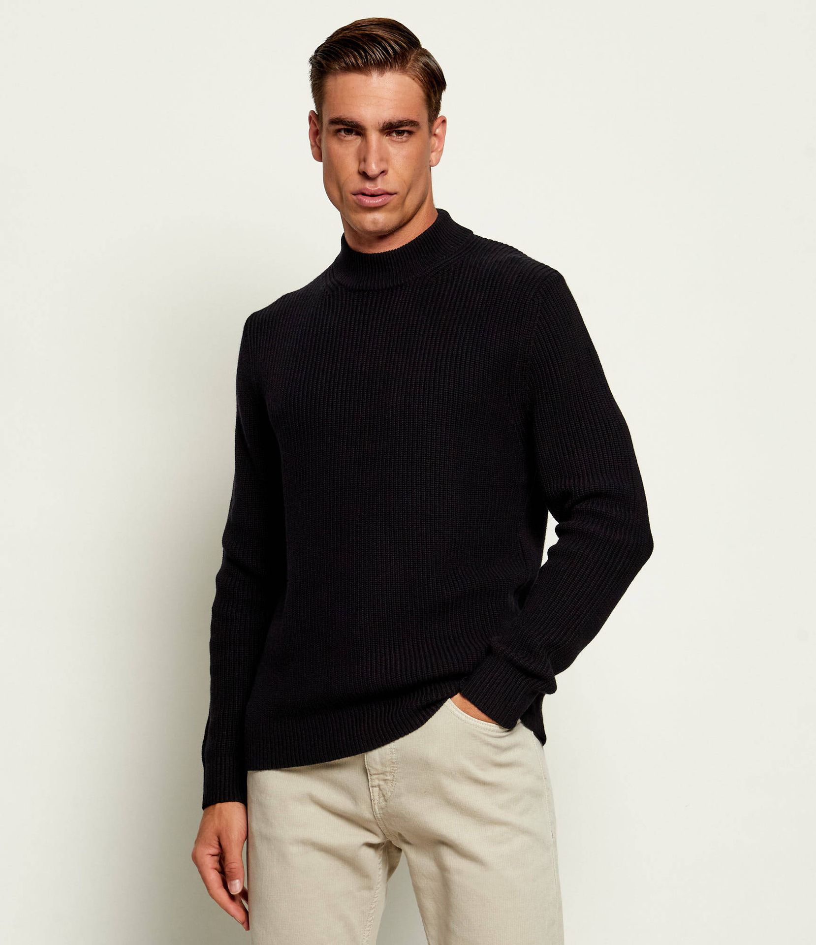 Joop! Jeans Półgolf Orlissor Regular Fit z dodatkiem wełny