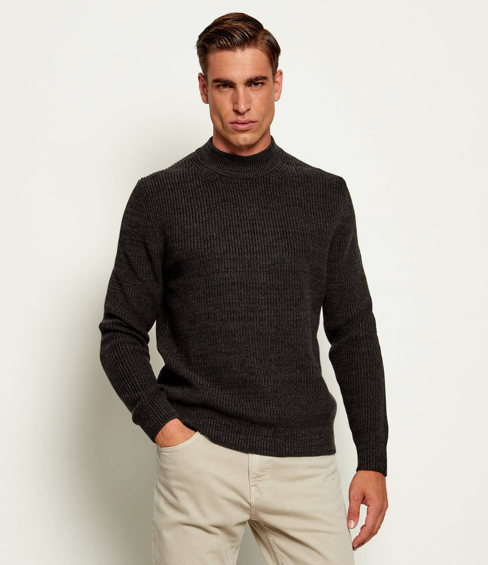 Joop! Jeans Półgolf Orlissor Regular Fit z dodatkiem wełny