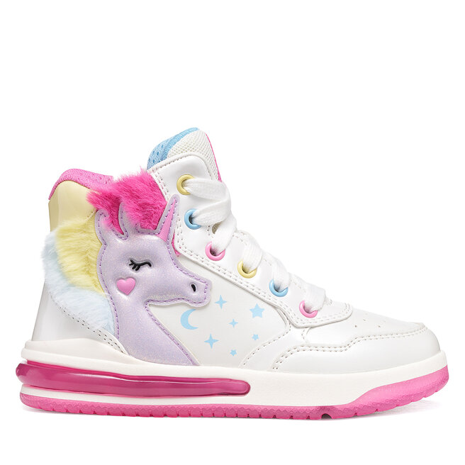 Sneakersy Geox J Sketlite Girl J66NWA 0NFKN C0653 S Biały
