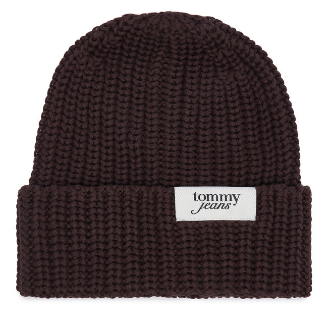 Czapka Tommy Hilfiger Script AW0AW18972 Brązowy ciemny