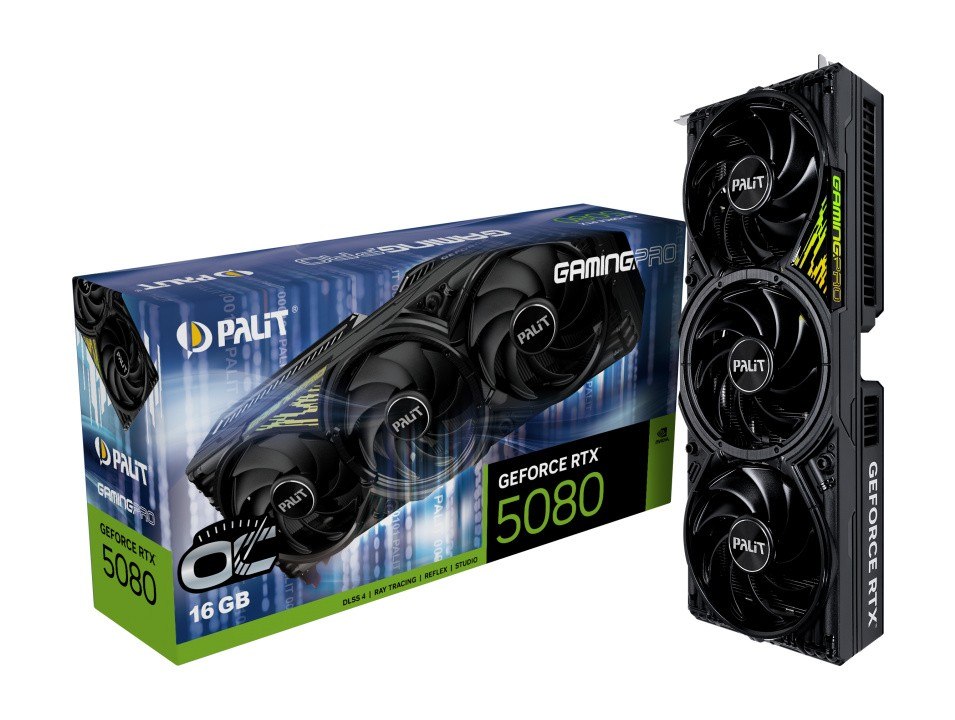 Palit GeForce RTX 5080 GAMING PRO OC V1 16GB GDDR7 256bit 3DP/HDMI NE75080S19T2-GB2031Y