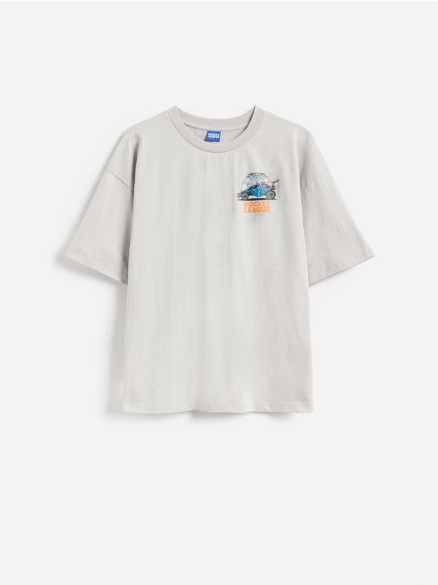 Reserved - T-shirt Rocket League - jasnoszary