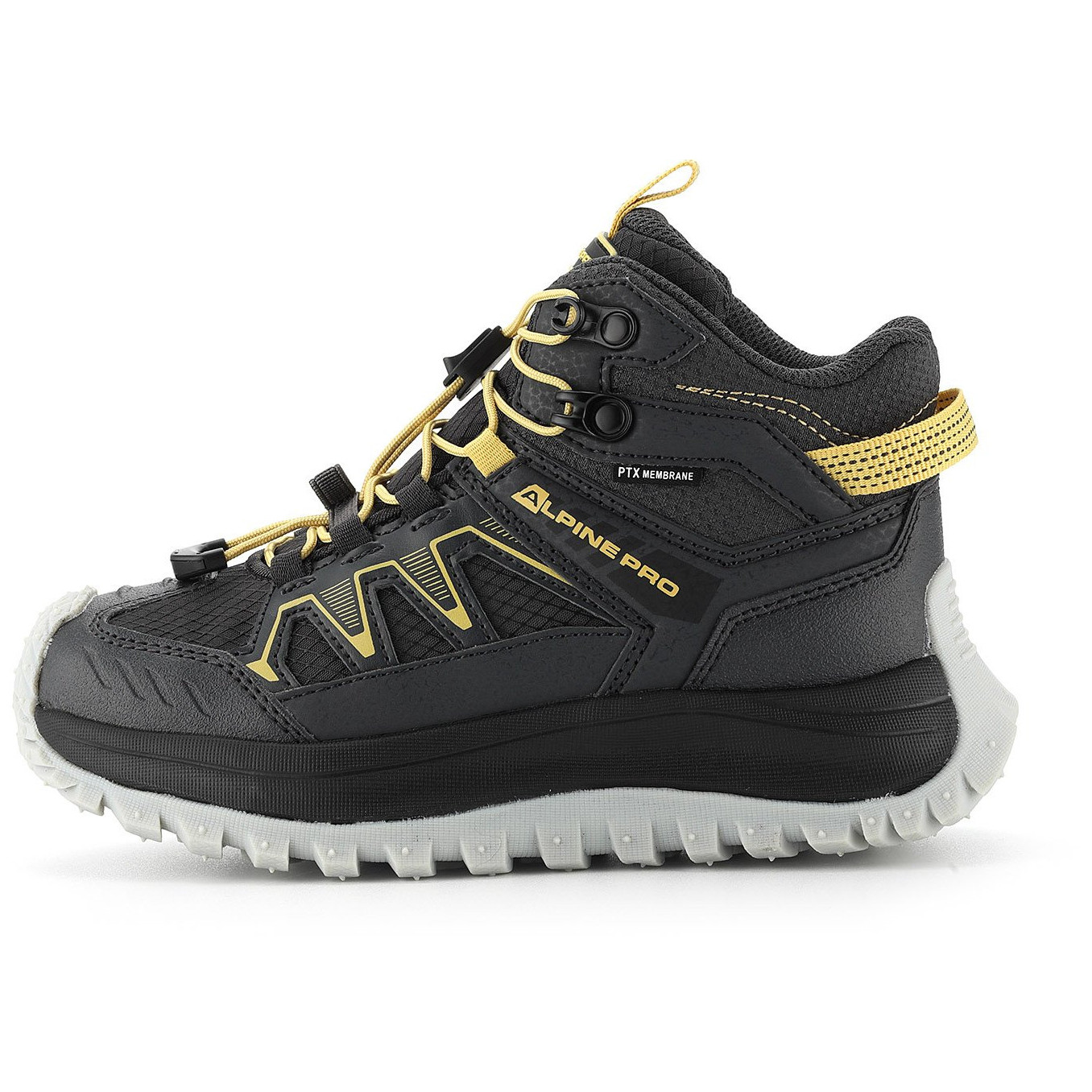 Buty trekkingowe wysokie dziecięce Alpine Pro Atego Neutral Rozmiar butów (UE): 33 / Kolor: brązowy