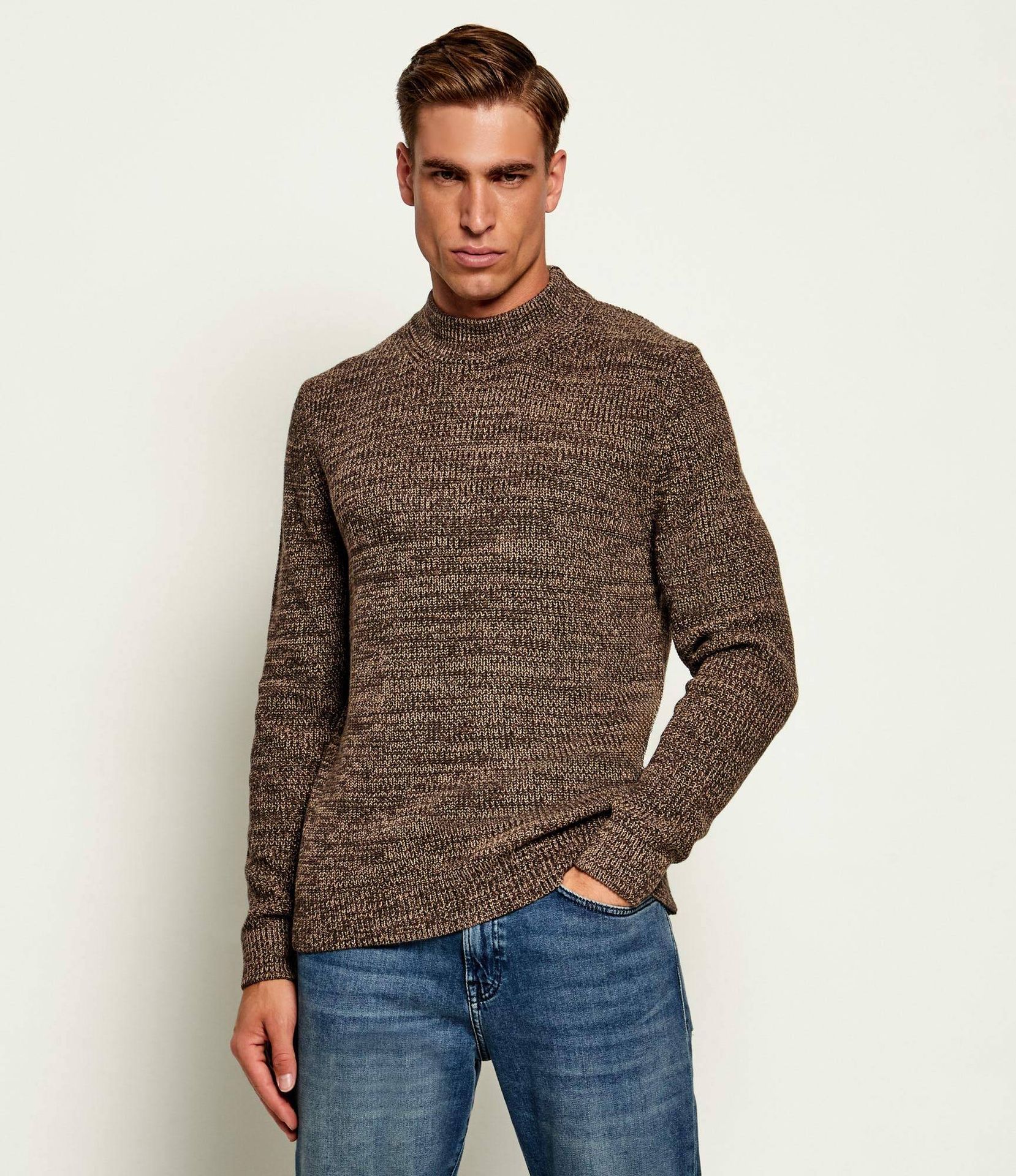 Joop! Jeans Półgolf Orlissor Regular Fit z dodatkiem wełny