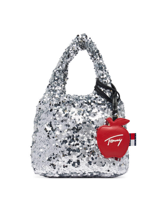 Tommy Jeans Torebka Tjw Bodega Sequins Shopper AW0AW19091 Srebrny