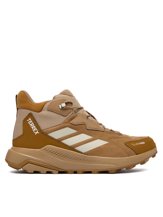 adidas Trekkingi Terrex Anylander Leather Mid Climaproof Hiking Shoes KH8876 Brązowy jasny