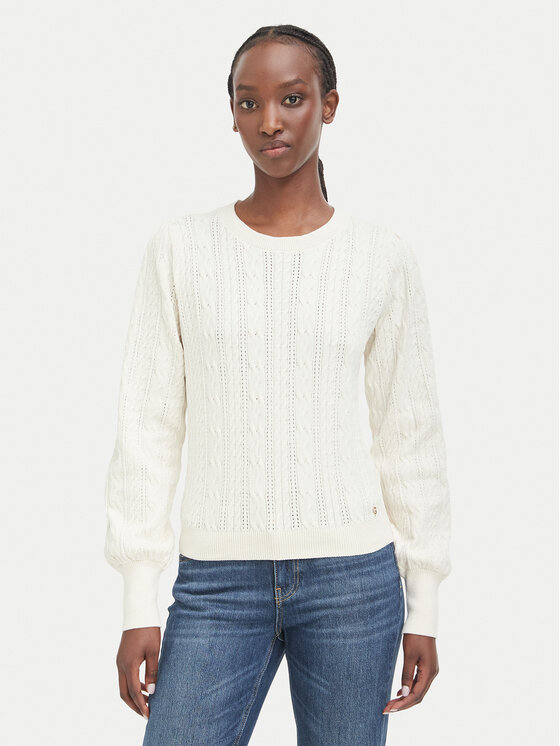 Guess Sweter W6BR44 Z1441 Kremowy Regular Fit