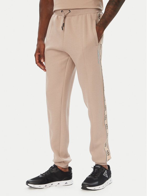 Guess Spodnie dresowe Z2YB09 KB3P2 Beżowy ciemny Regular Fit
