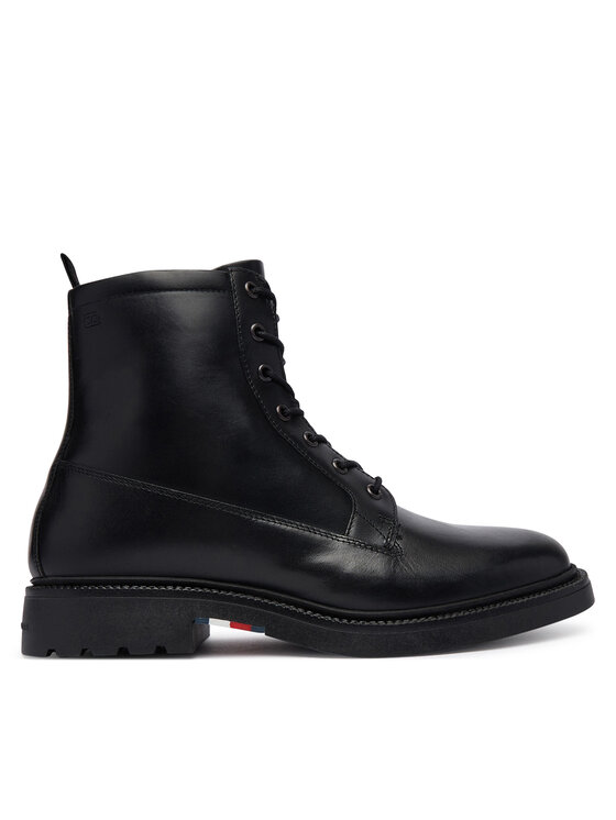 Tommy Hilfiger Trzewiki Corporate Casual Lth Boot FM0FM06174 Czarny