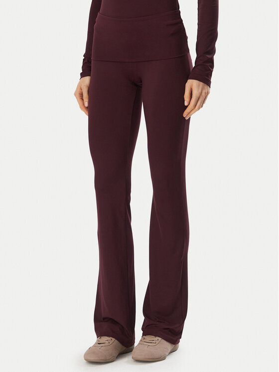 Guess Legginsy V6YB24 K4713 Bordowy Flare Fit