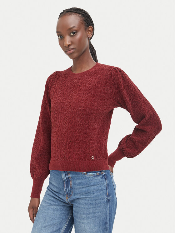 Guess Sweter W6BR44 Z1441 Brązowy Regular Fit
