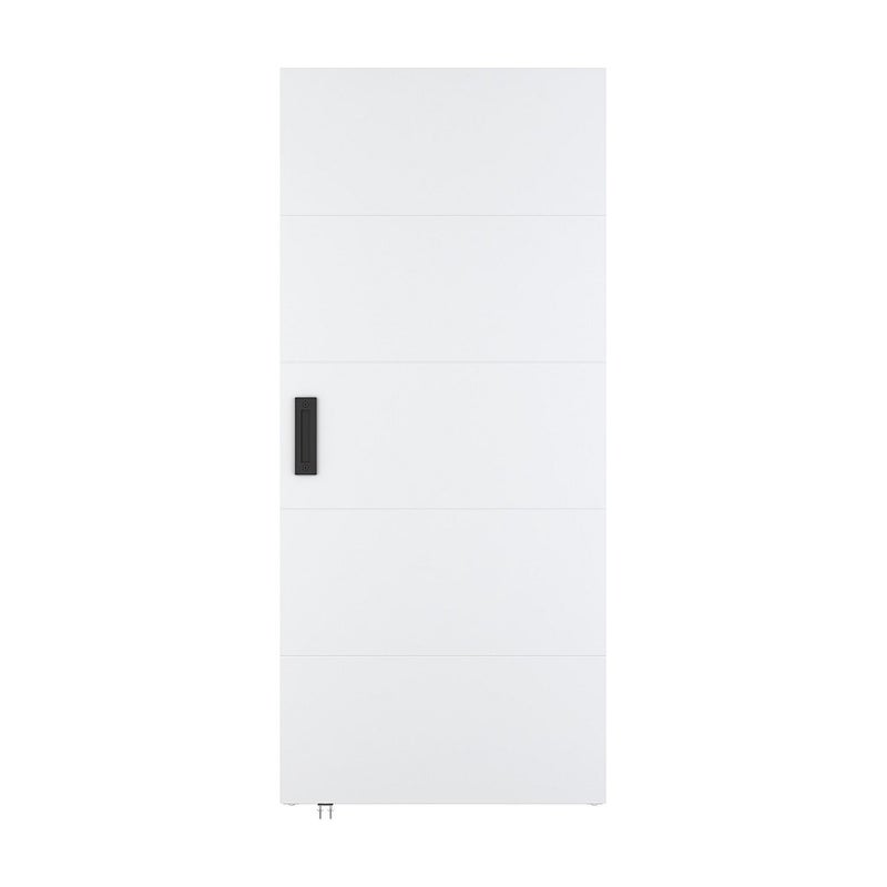 Drzwi przesuwne drewniane i MDF z niewidoczną szyną - Białe - 103 x 210 cm - SOMIRI