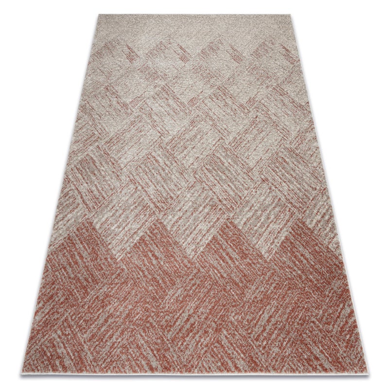 Dywan FUSION 9775 krem / terakota - Geometryczny, nowoczesny, abstrakcyjny 140x190 cm