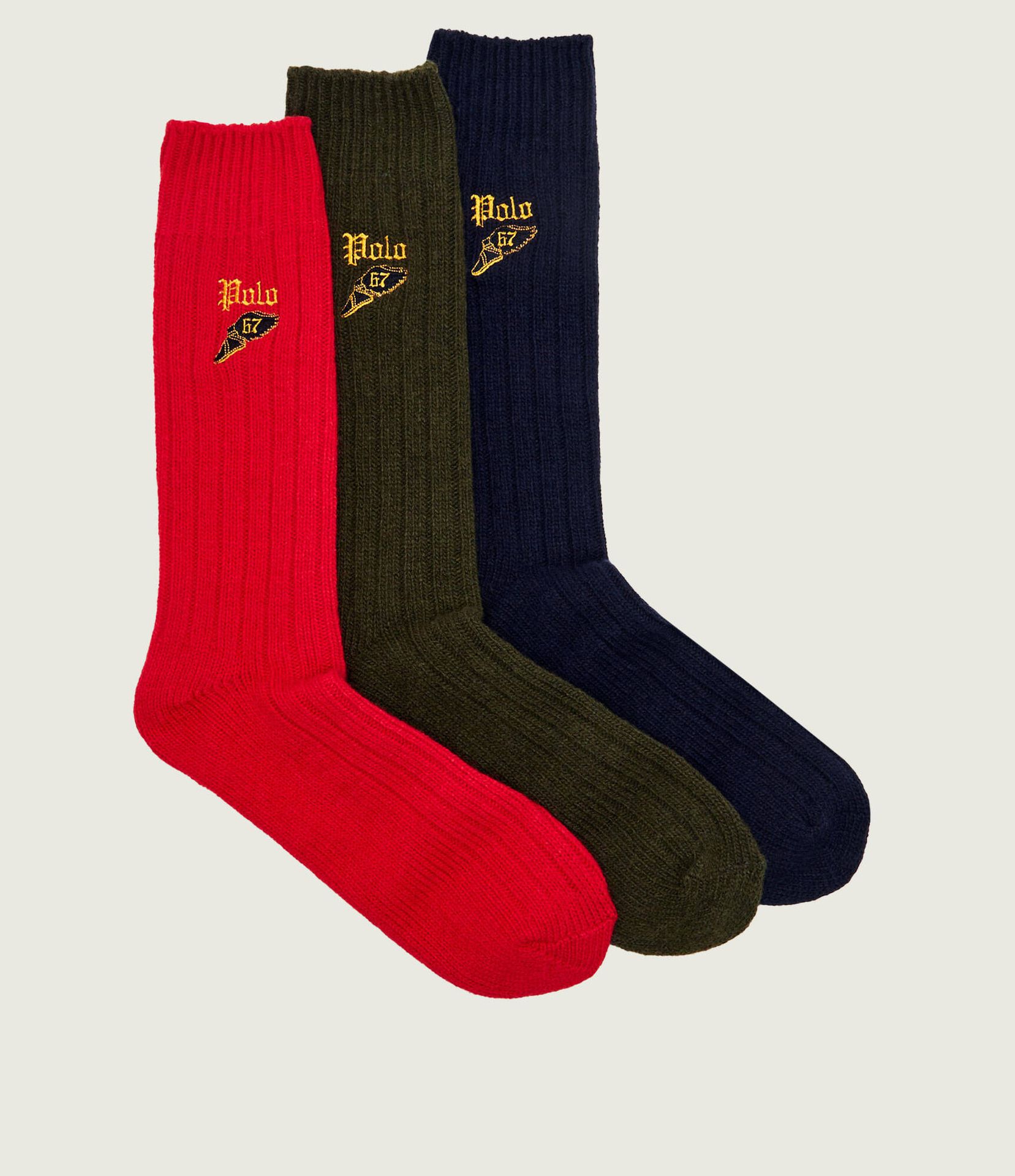 POLO RALPH LAUREN Wełniane skarpety 3-pack