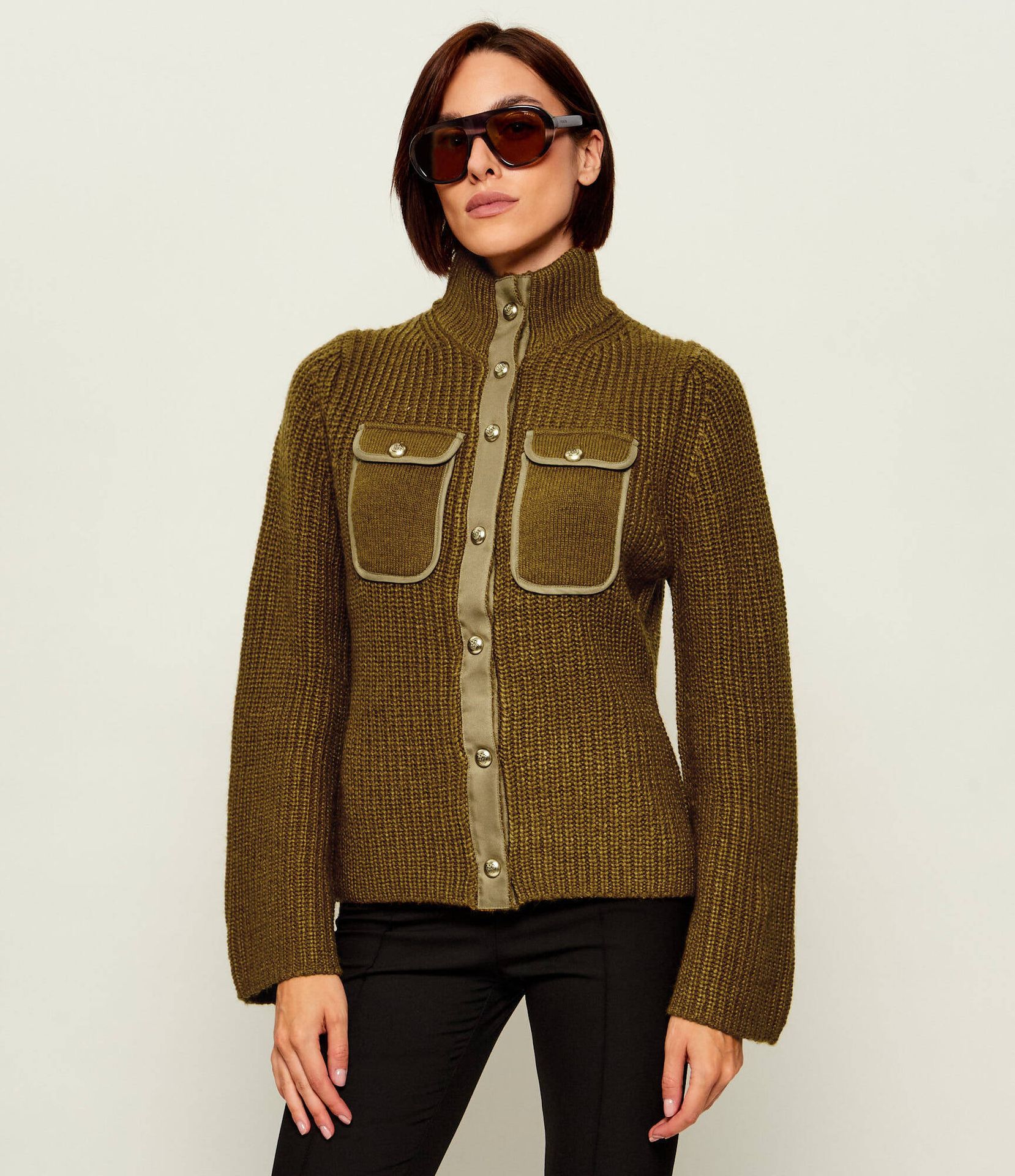 Pinko Kardigan Pispiglio Slim Fit z dodatkiem wełny